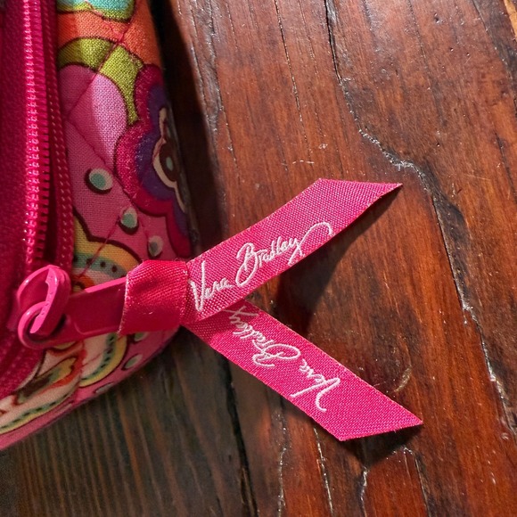 Vera Bradley Wallet Crossbody Pink Swirl Paisley Floral Turn Lock - Picture 3 of 10